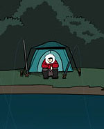 色系军团晚上钓鱼的心情